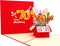 iGifts And Cards Happy 70th Red Birthday Party Box 3D Pop Up Greeting Card – Seventy, Balloons, Unique Celebration