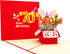iGifts And Cards Happy 70th Red Birthday Party Box 3D Pop Up Greeting Card – Seventy, Balloons, Unique Celebration