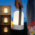 LED Outdoor Rechargeable Lantern Table Lamp, Small Battery Powered Portable Night Light, Cordless Desk Lamp (6.2inch,