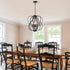 17" Modern Black Sphere Chandelier for Dining Room, Vintage Farmhouse Pendant Light Fixtures Hanging for Entryway