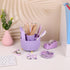 SKYDUE Purple Office Supplies Set, 10PCS Purple Desk Accessories, Pencil Holder, Stapler, Tape Dispenser, Scissors