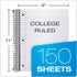 Oxford Spiral Notebook 3 Pack, 3 Subject, Durable Plastic Covers, Strong Coil, 3 Pockets, College Rule, 8.5 x 11, 150