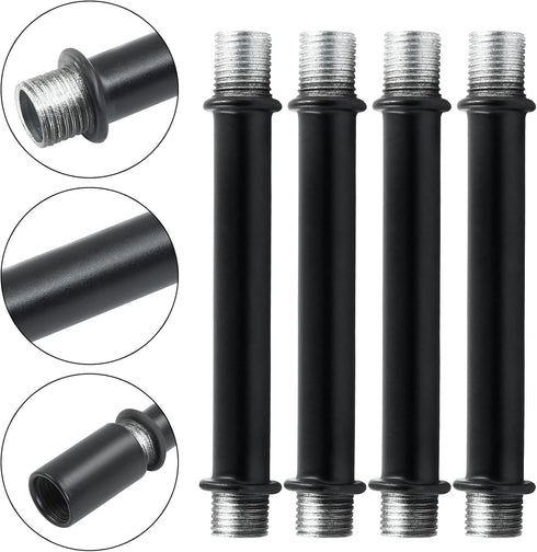 BokWin 4 M10 Lights(3.15 Inch Pcs Lamp Extension Rod with Connector Black Pendant Extension Rods Replacement