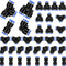 Push to Connect Fittings Air Line Fittings Kit, 60 Pieces Quick Release Pneumatic Connectors, Blue, 1/2 Inch OD