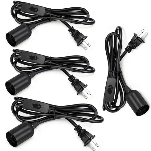 Hanging Light Bulb Socket with Cord - 10Ft Plug in Light Socket
