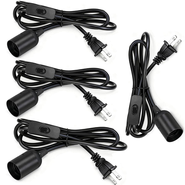 Hanging Light Bulb Socket with Cord - 10Ft Plug in Light Socket