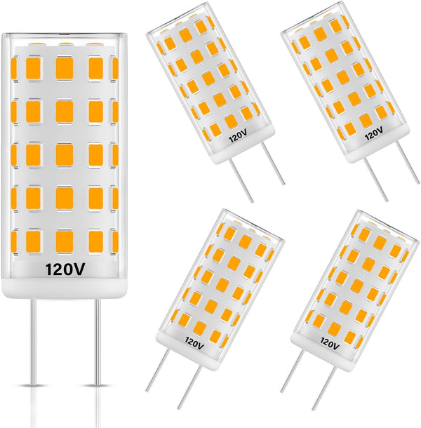GY6.35 LED Bulb 120V 50W Halogen Bulb Equivalent, T4 JC Type Bi-pin