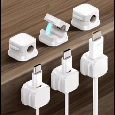 Generic 6 Pack Magnetic Cord Organizer - Cord Holder for Nightstand | Magnetic