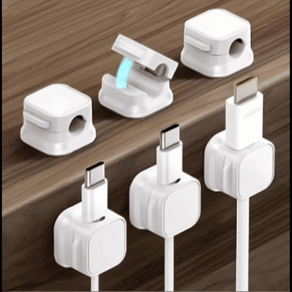 Generic 6 Pack Magnetic Cord Organizer - Cord Holder for Nightstand | Magnetic
