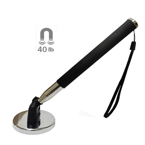 Telescopic Magnetic Pickup with 20 lbs Suction Force for Small and Large Objects, Magnetic Sweeper