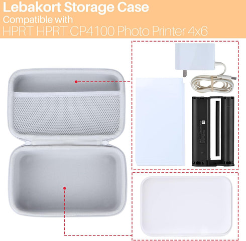 CP4100 4x6 Lebakort Storage Case Compatible with HPRT Photo Printer Instant Picture Printer