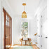 Boho Rattan Pendant Light Kitchen Island,Farmhouse Chandeliers Adjustable Height Hanging lamp for Dining Room,Small