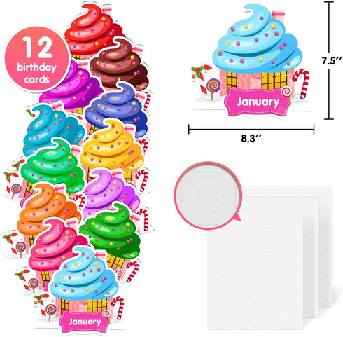 EAMAY Happy Birthday Bulletin Board Sets, Colorful Cutouts for Preschool & Kindergarten Classroom