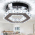 Mini Chandelier Crystal LED Ceiling Light Fixture Modern Pendant Lamp Semi Flush