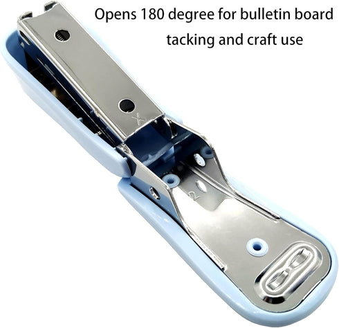 Stapler (Blue & Pink), Mini Stapler with Staples, Staple Remover, 1280pcs Staples for Office and School