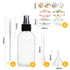 STARSIDE 12 Pack 120 ml Clear Glass Spray Bottles with Fine Mist Sprayer & Dust Cap for Essential Oils