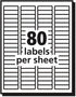 Avery Printable Return Address Labels with Sure Feed, 0.5" x 1.75", Matte Clear, 2,000 Blank Mailing Labels