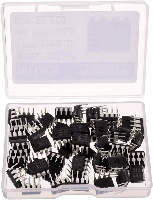 BOJACK NE555 Timer IC NE555P Pulse Generator DIP-8, Pack of 50 pcs