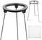 12 Inch Tripod Stand with 4 Pcs Mesh Screen, Cast Iron Removable Legs for Bunsen Burner Lab Equipment
