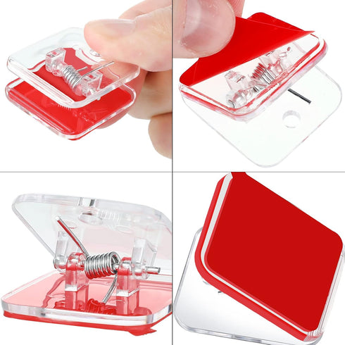 Jetec Self Adhesive Clips, 36 Pieces Clear Wall Clips for Home Office Use