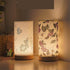 GLOWZE Bedside Lamp Fabric Flower Table Bedroom Atmosphere Three-Color Light Change