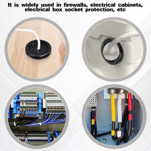 Ezymivs 1 Inch Grommets 6 Grommet Grommet Rubber for Wiring, Pieces Round Desk Firewall Hole Rubber Plugs Double-Sided