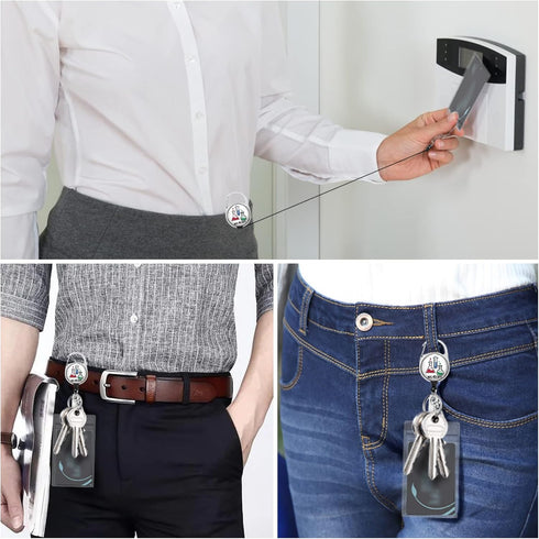 LAB LIFE Medical Badge Reel Retractable Heavy Duty with 360° Swivel Carabiner Clip for ID Badge Holder