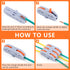 Zhushan 60PCS Compact Lever Wire Connector Nuts Set, 1 to 1 Inline Quick Terminal Block