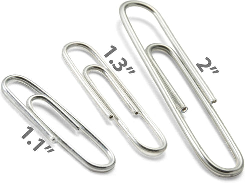 Officemate 340 Assorted Paper Clips and Binder Clips, Re-usable Storage Tub, Silver/Black (31040)