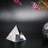 Crystal Pyramid Figurine Collectible, Transparent Glass Paperweight with Gift Box for Decoration (60mm)