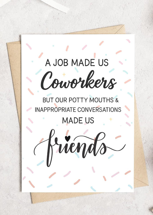TEEMI -Funny Birthday Card for Coworker Colleague, Humor Going Away Card for Work