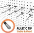 HUHOLE Pegboard Hooks 4 Inch 50PC, Black Peg Board Organizer Accessories for Garage Tool Organization (4 Inch)
