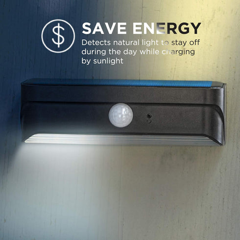 2-Pack, (ELI0989V) Home Zone Security Solar Step Lights - Motion Sensor LED Outdoor Deck and Step Lights with No Wiring