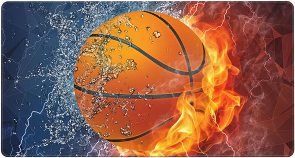 Extra Large Basketball Mouse Pad, 29.5" x 15.8" Cool Sports Style Extended Desk Mat with Non-Slip Base