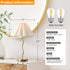 EOEYYOYB Pleated Table Lamp, Table Lamp for Bedroom, Bedside Lamps for Nightstand with Linen Lampshade, Modern Lamp