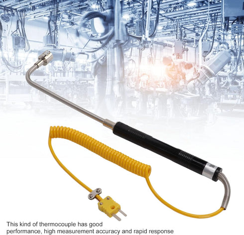 K Type Thermocouple, Temperature Probe Thermocouple Heat Resistant Steel with Insulated Handle