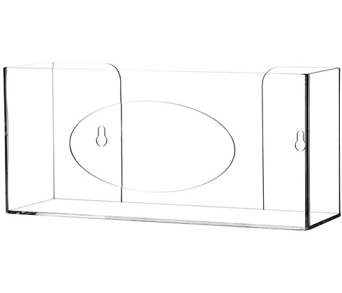 Cq Acrylic Clear Wall Floating Glove Rack and Glove Box Dispenser Holder, Pack of 1