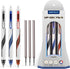 WRITECH Retractable Gel Ink Pens, 0.7mm Medium Point, Multicolor with Refills, No Smear Silent Click, 3ct