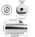 Tubular Key Lock for Vending Machines, Zinc Alloy, Chrome, 2 Pack
