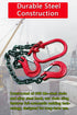 Chain Sling 2/5 Inch X 5 Ft, 4410lb Double Leg with Sling Hooks, Grade 80 Alloy Steel Engine Chain Hoist Lifts