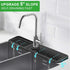 Sink Splash Guard, 5 Slope Silicone Draining Mat for Kitchen Sink - 24 inch Sink Faucet Mat Splash Guard Accessories