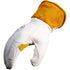 Caiman Premium Goat Grain TIG/MIG Welding Gloves, Wool Insulated Back, White/Gold, Small (1871-3)