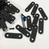 QSJ 24 Pcs Black Straight Bracket Mending Plate, 56mm / 2.2" with Screws and Screwdriver