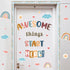 gisgfim Welcome Banner Bulletin Board Decoration Set Boho Rainbow Classroom Decor for Kindergarten and Preschool