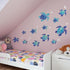 Zonon Sea Turtle Wall Decals, Ocean Turtle Vinyl Stickers for Underwater Bathroom Decoration (Blue, 24pcs)