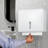Commercial Stardrix Multifold Paper Towel Dispenser Wall Mount (White) Large Capacity C-Fold, Trifold, and Folded Hand