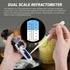 2-in-1 Brix Salinity Refractometer with ATC, Dual Scale 0-32% Brix & 0-28% Salinity for Food and Liquid
