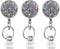Boutilon Retractable Badge Holder - Lightweight Plastic Badge Reel Card Holder with Key Ring Backing for Nurse,