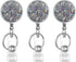 Boutilon Retractable Badge Holder - Lightweight Plastic Badge Reel Card Holder with Key Ring Backing for Nurse,