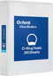 Oxford 1.5" Round Ring Binders, View Binder, XtraLife Hinge, Non-Stick, PVC-Free, White, 350 Sheet Capacity